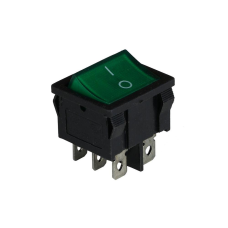 Клавішний перемикач ENERGIO KCD1-6-201N Gn/Bk ON-OFF 1 клавіша з підсвіткою