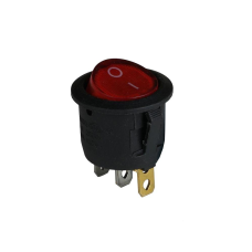 Клавішний перемикач ENERGIO KCD1-5-101N Rd/Bk ON-OFF 1 клавіша з підсвіткою