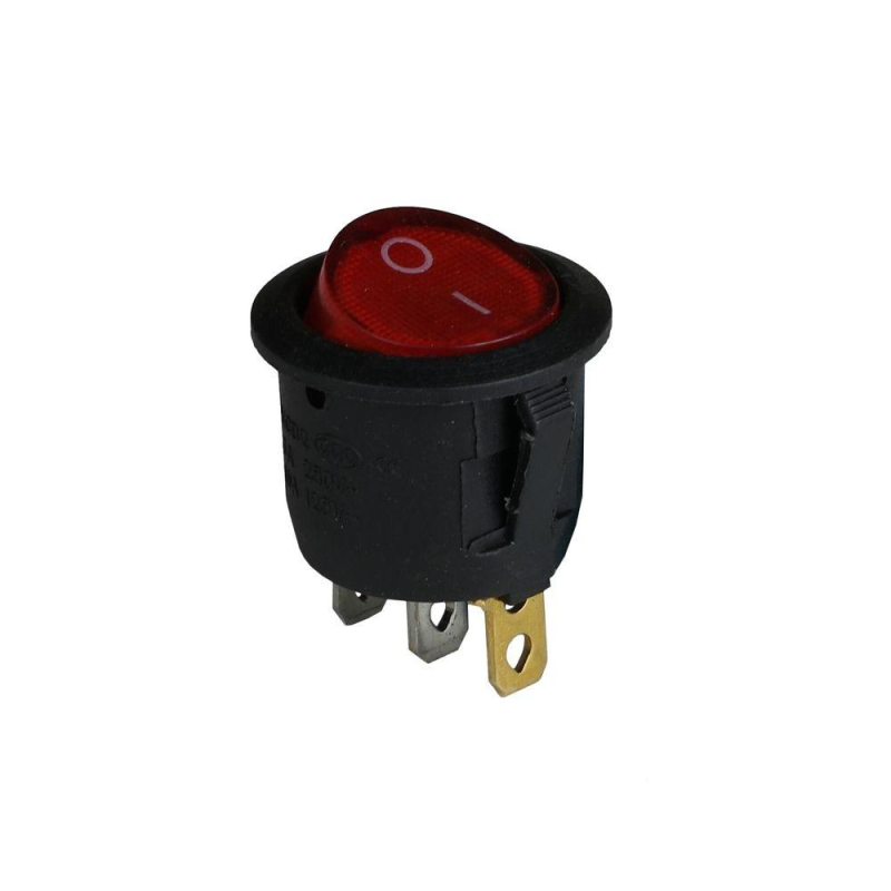 Клавішний перемикач ENERGIO KCD1-5-101N Rd/Bk ON-OFF 1 клавіша з підсвіткою Клавішний перемикач ENERGIO KCD1-5-101N Rd/Bk ON-OFF 1 клавіша з підсвіткою