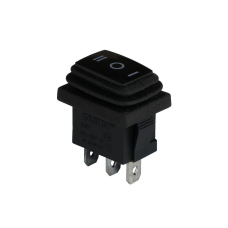 Клавішний перемикач ENERGIO KCD1-2-103W Bk/Bk ON-OFF-ON 1 клавіша IP65