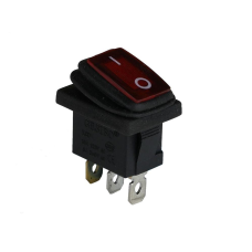 Клавішний перемикач ENERGIO KCD1-2-101WN Rd/Bk ON-OFF 1 клавіша з підсвіткою IP65