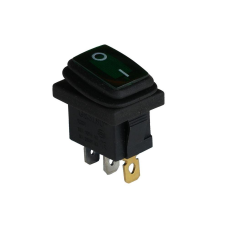 Клавішний перемикач ENERGIO KCD1-2-101WN Gn/Bk ON-OFF 1 клавіша з підсвіткою IP65