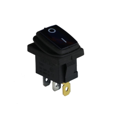 Клавішний перемикач ENERGIO KCD1-2-101WN Bl/Bk ON-OFF 1 клавіша з підсвіткою IP65