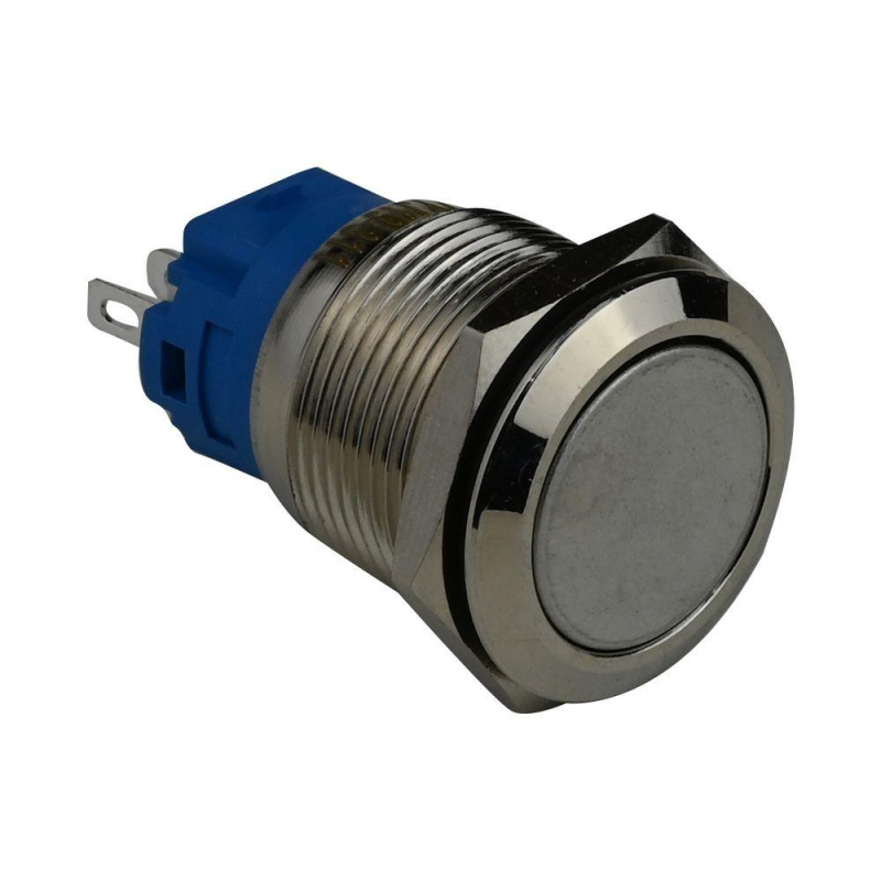 Кнопка металева ENERGIO TYJ19-311 плоска з фіксацією NO Кнопка металева ENERGIO TYJ19-311 плоска з фіксацією NO