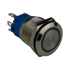 Кнопка металева ENERGIO TYJ19-271 з підсвіткою без фіксації 220В червона NO+NC