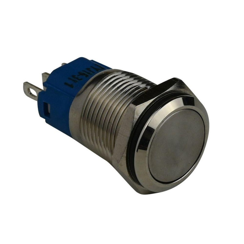 Кнопка металева ENERGIO TYJ16-311 плоска з фіксацією NO Кнопка металева ENERGIO TYJ16-311 плоска з фіксацією NO