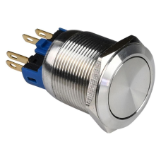 Кнопка металева ENERGIO TY22C-P11Z плоска під пайку з фіксацією NO+NC