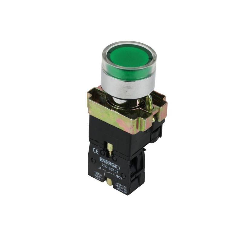 Кнопка ENERGIO XB2-BW3371 ПУСК з індикатором зелена NO Кнопка ENERGIO XB2-BW3371 ПУСК з індикатором зелена NO