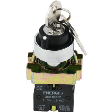 Перемикач секторний ENERGIO XB2-BG25 1-0 з ключем NO+NC