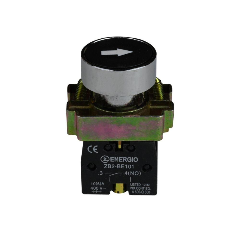 Кнопка ENERGIO XB2-BA3351 ПУСК чорна зі стрілкою NO Кнопка ENERGIO XB2-BA3351 ПУСК чорна зі стрілкою NO