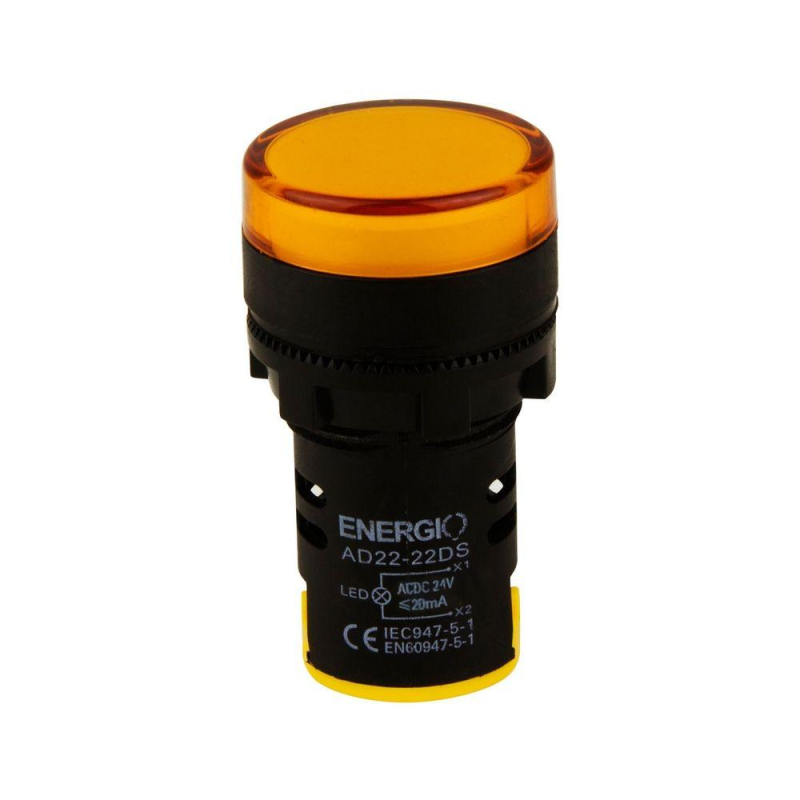 Індикатор ENERGIO AD22-22DS 24В AC/DC жовтий