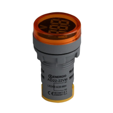 Індикатор з вольтметром ENERGIO AD22-22VM жовтий