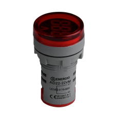 Індикатор з вольтметром ENERGIO AD22-22VM червоний