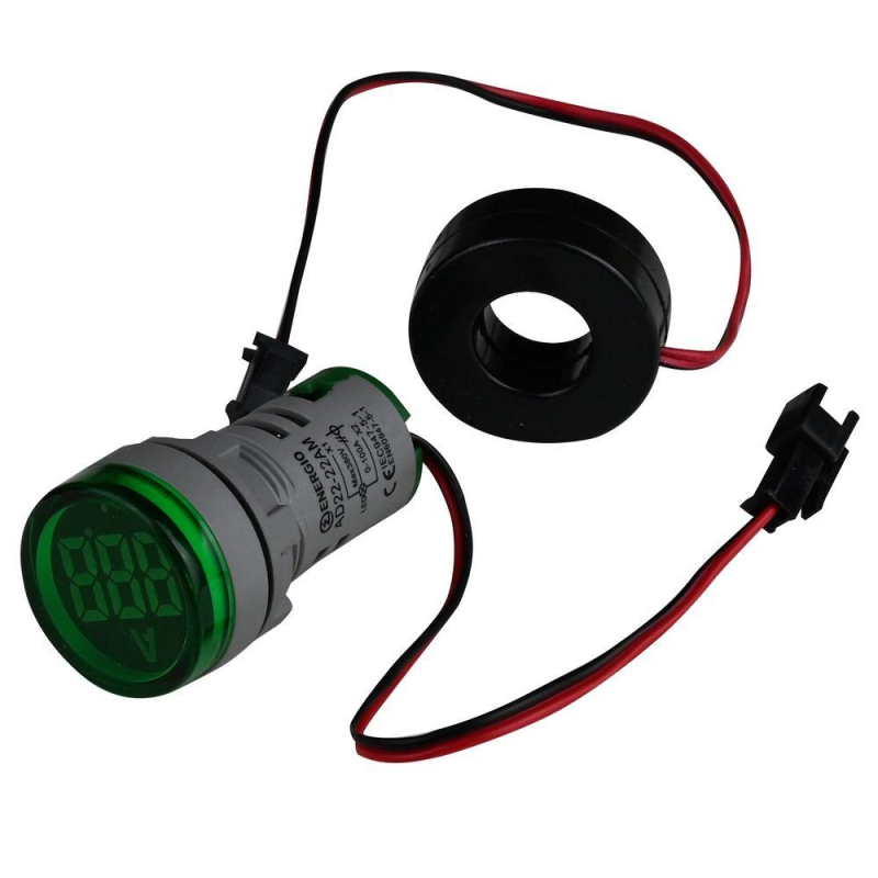 Індикатор з амперметром ENERGIO AD22-22AM зелений