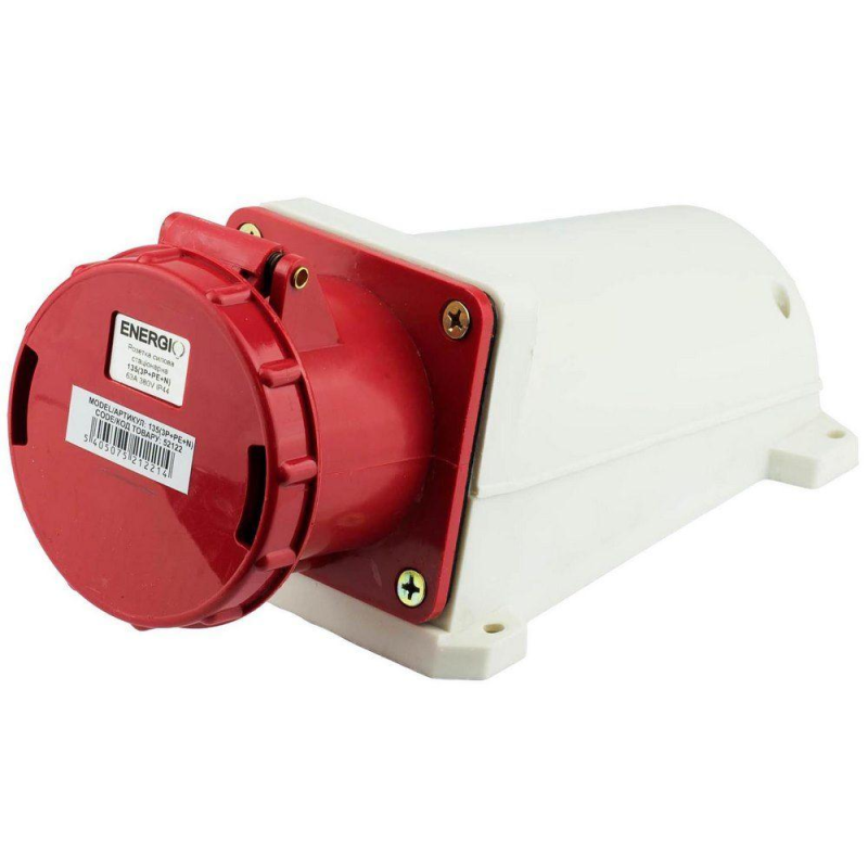 Розетка силова стаціонарна ENERGIO 135(3P+PE+N) 63A 380В IP67 Розетка силова стаціонарна ENERGIO 135(3P+PE+N) 63A 380В IP67