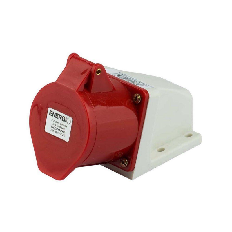 Розетка силова стаціонарна ENERGIO 125(3P+PE+N) 32A 380В IP44