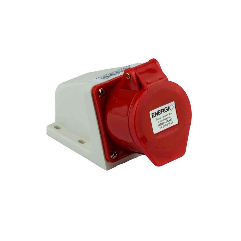 Розетка силова стаціонарна ENERGIO 115(3P+PE+N) 16A 380В IP44