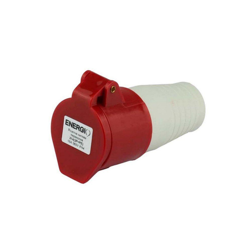 Розетка силова переносна ENERGIO 214(3P+PE) 16A 380В IP44 Розетка силова переносна ENERGIO 214(3P+PE) 16A 380В IP44