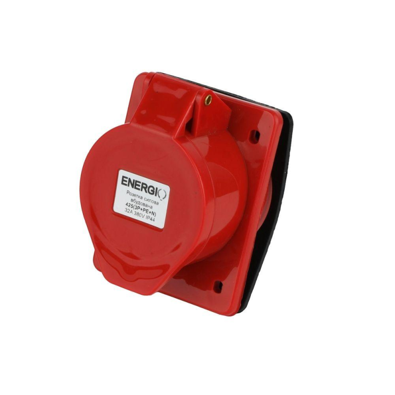 Розетка силова вбудована ENERGIO 425(3P+PE+N) 32A 380В IP44