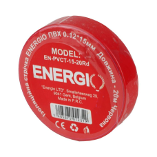 Ізоляційна стрічка ENERGIO ПВХ 0.12*15мм 20м червона