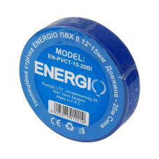 Ізоляційна стрічка ENERGIO ПВХ 0.12*15 мм 20 м синя