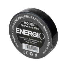 Ізоляційна стрічка ENERGIO ПВХ 0.12*15 мм чорна