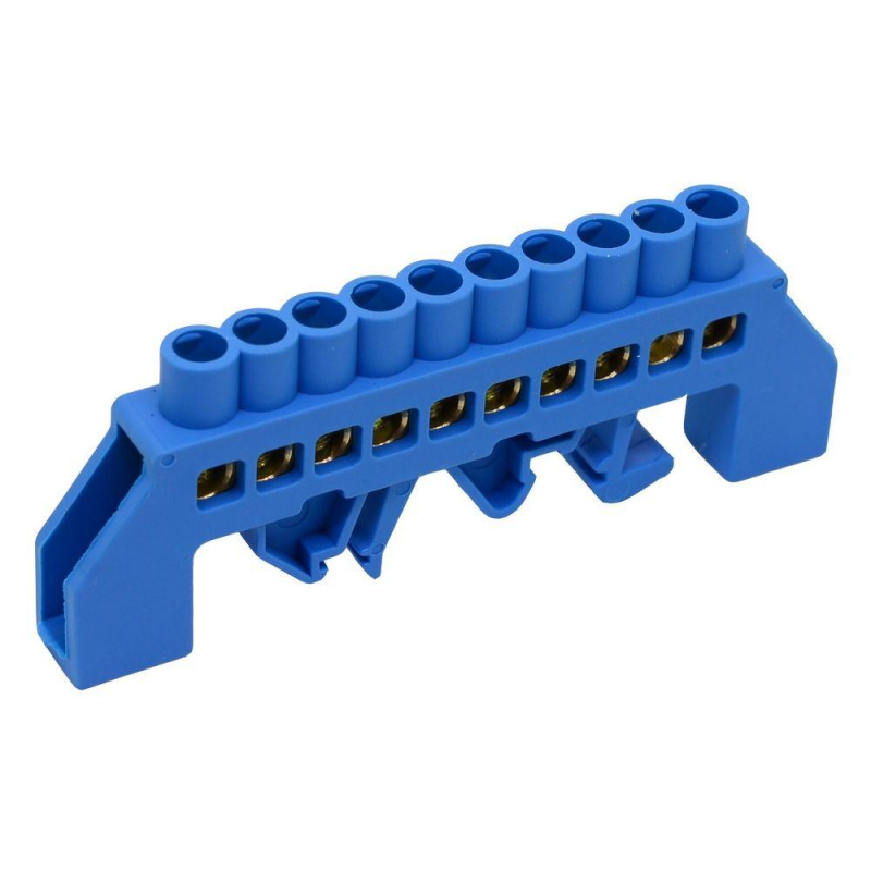 Шина нульова ізольована ENERGIO на DIN-рейку (універсальна) 10 отв.