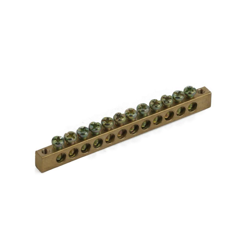 Шина нульова ENERGIO брусок 6x9мм 12 отв. Шина нульова ENERGIO брусок 6x9мм 12 отв.