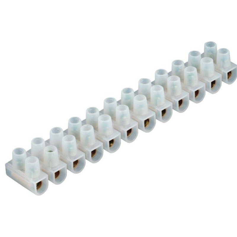 Клемна колодка зажимна ENERGIO 12.6 6A H-подібна PP біла Клемна колодка зажимна ENERGIO 12.6 6A H-подібна PP біла