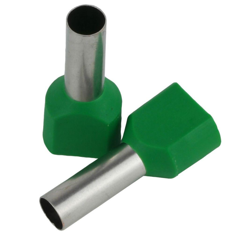 Наконечник ізольований втулковий ENERGIO TE 2х6мм2 14мм зелений (100шт) Наконечник ізольований втулковий ENERGIO TE 2х6мм2 14мм зелений (100шт)