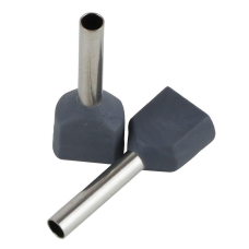 Наконечник ізольований втулковий ENERGIO TE 2х1.5мм2 12мм сірий (100шт)