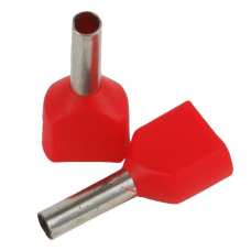 Наконечник ізольований втулковий ENERGIO TE 2х1.5мм2 8мм червоний (100шт)