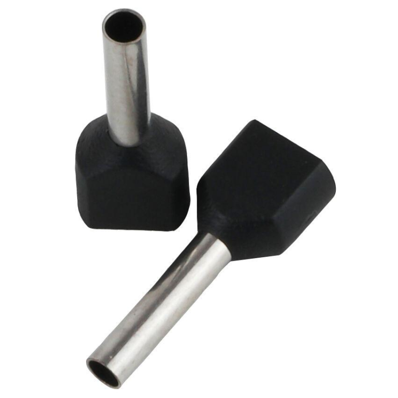 Наконечник ізольований втулковий ENERGIO TE 2х1мм2 8мм чорний (100шт) Наконечник ізольований втулковий ENERGIO TE 2х1мм2 8мм чорний (100шт)