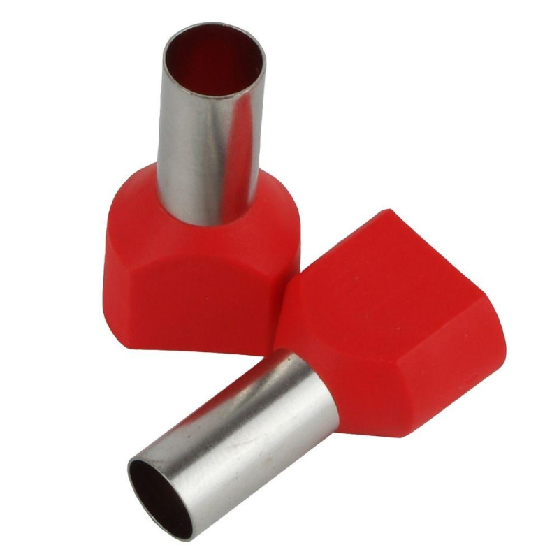 Наконечник ізольований втулковий ENERGIO TE 2х10мм2 14мм червоний (100шт) Наконечник ізольований втулковий ENERGIO TE 2х10мм2 14мм червоний (100шт)