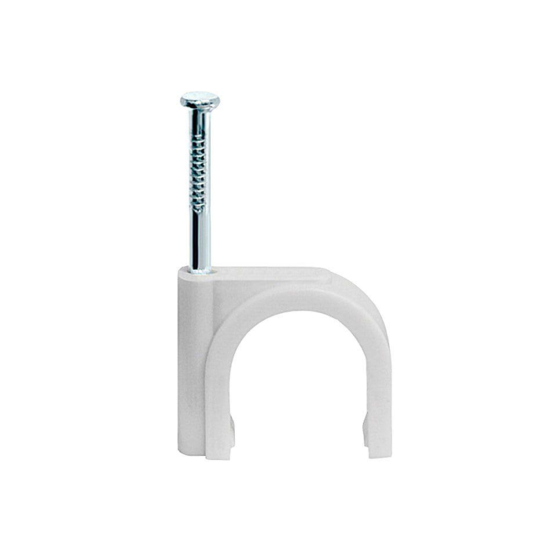 Кабельна скоба пластикова кругла ENERGIO 4мм (100шт) Кабельна скоба пластикова кругла ENERGIO 4мм (100шт)