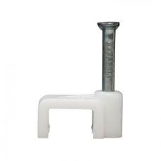 Кабельна скоба пластикова плоска ENERGIO 4мм (100шт)