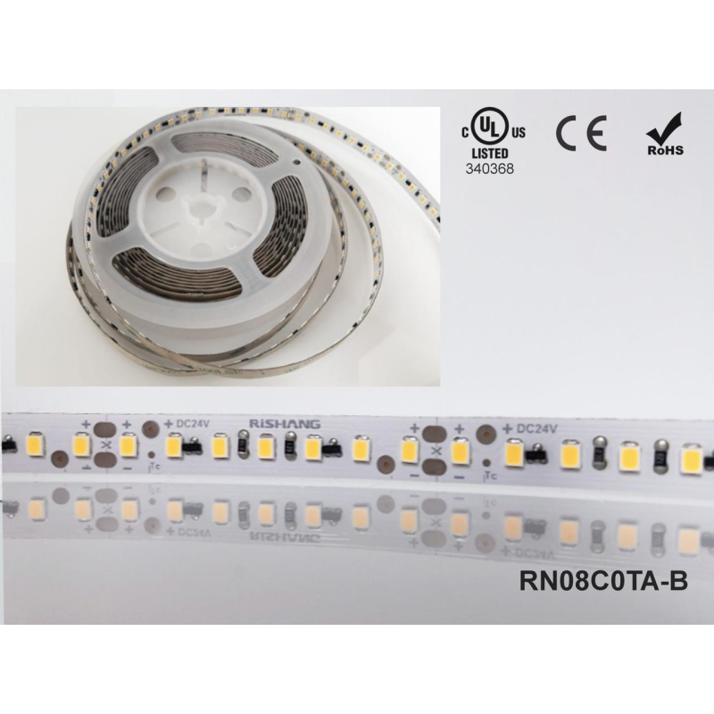 LED стрічка RISHANG 120-2835-12V-IP20 8,6W 818Lm 6500K 5м (RN08C0TA-B-W)