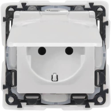 Розетка із заземленням вологозахищена IP44, білий, 753119 Legrand Valena Life