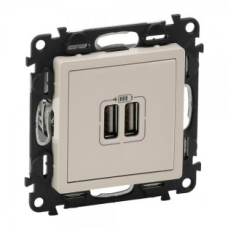 Розетка USB для заряджання подвійна, слонова кістка, 753512 Legrand Valena Life