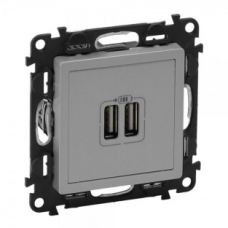 Розетка USB для зарядки подвійна, 753612 Legrand Valena Life