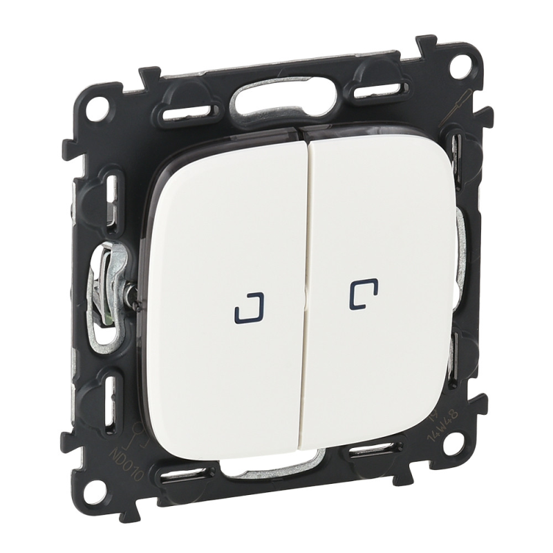 Вимикач прохідний 2-клавішний з підсвічуванням, білий, Valena ALLURE 752709 Legrand Вимикач прохідний 2-клавішний з підсвічуванням, білий, Valena ALLURE 752709 Legrand