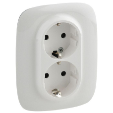 Розетка електрична подвійна зі шторками, білий, Valena ALLURE 753726 Legrand