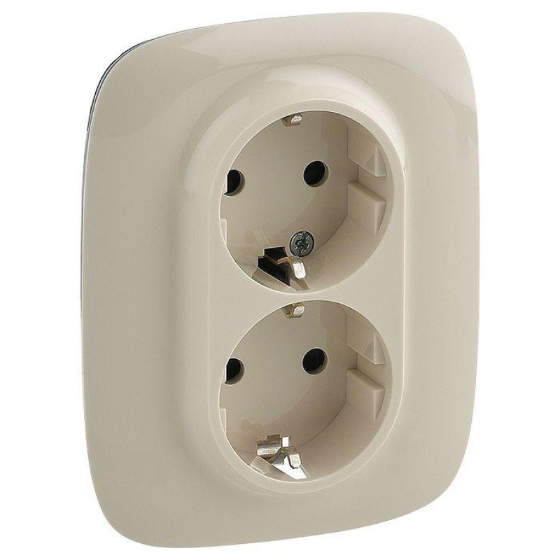Розетка електрична подвійна зі шторками, слонова кістка, Valena ALLURE 753826 Legrand Розетка електрична подвійна зі шторками, слонова кістка, Valena ALLURE 753826 Legrand