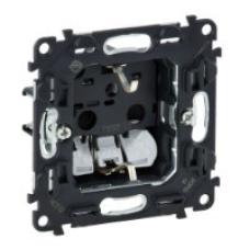 Розетка із заземленням зі шторками, безгвинтові затискачі, Valena 753030 Legrand