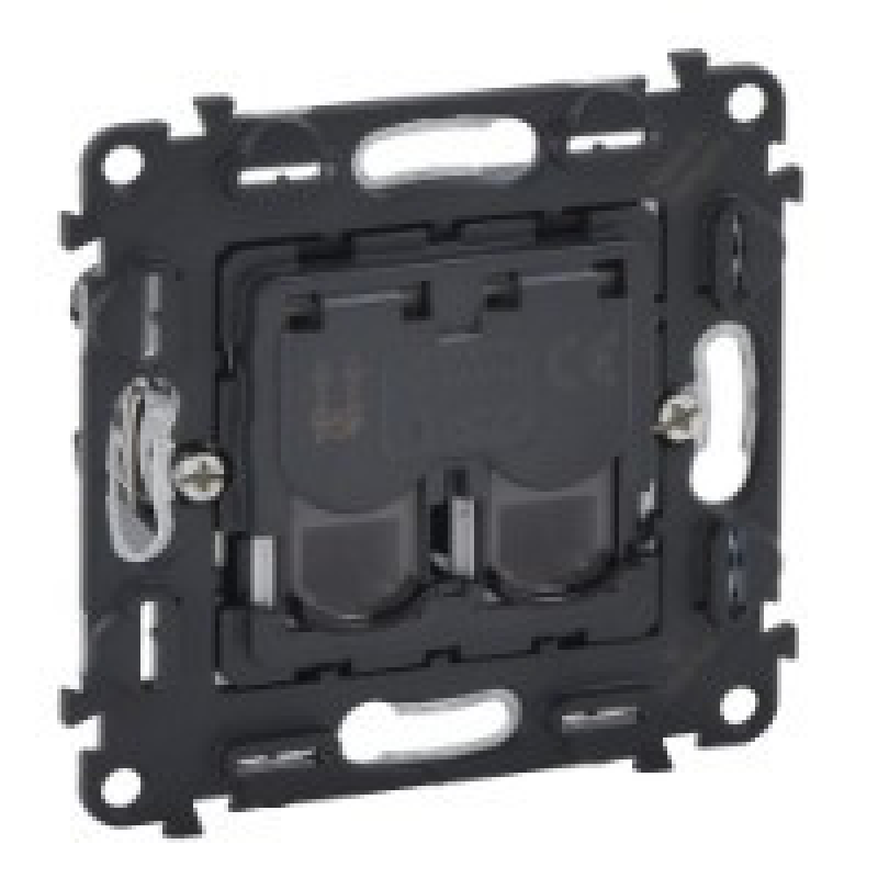 Розетка телефонна подвійна RJ11, Valena 753039 Legrand Розетка телефонна подвійна RJ11, Valena 753039 Legrand