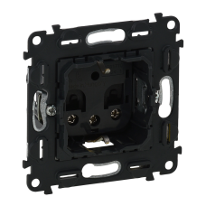 Розетка із заземленням зі шторками, гвинтові клеми 6мм кв, Valena 753028 Legrand