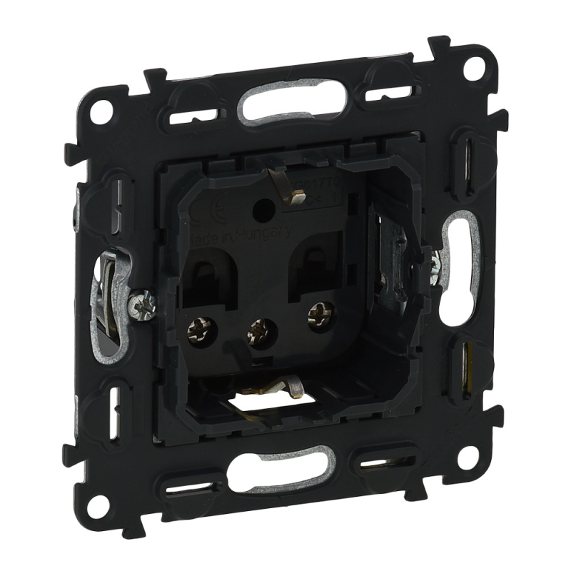 Розетка із заземленням зі шторками, гвинтові клеми 6мм кв, Valena 753028 Legrand Розетка із заземленням зі шторками, гвинтові клеми 6мм кв, Valena 753028 Legrand