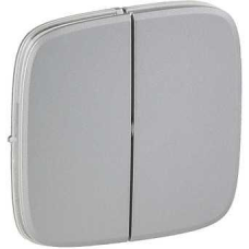 Клавіша вимикача двоклавішного, алюміній, Valena 755027 Legrand