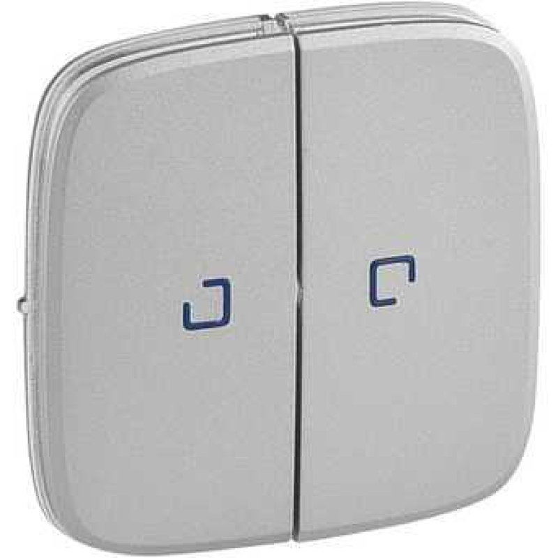 Клавіша вимикача двоклавішного з підсвічуванням, алюміній, Valena 755227 Legrand Клавіша вимикача двоклавішного з підсвічуванням, алюміній, Valena 755227 Legrand