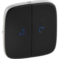 Клавіша вимикача двоклавішного з підсвічуванням, антрацит, Valena 755228 Legrand